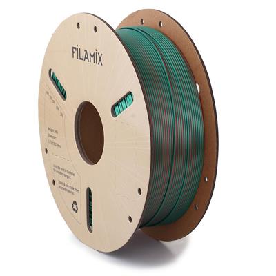 Filamix Silk Magic PLA Filament 1.75mm 1Kg-Kırmızı-Yeşil