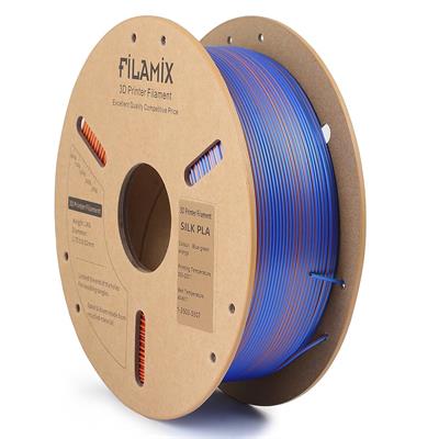 Filamix Silk Mystic PLA Filament 1.75mm 1Kg-Mavi-Yeşil-Turuncu
