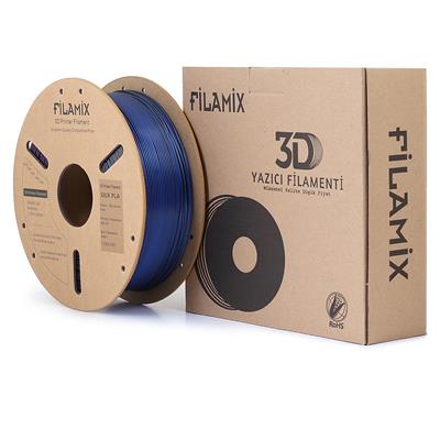 Filamix Silk Mystic PLA Filament 1.75mm 1Kg-Mavi-Mor-Siyah