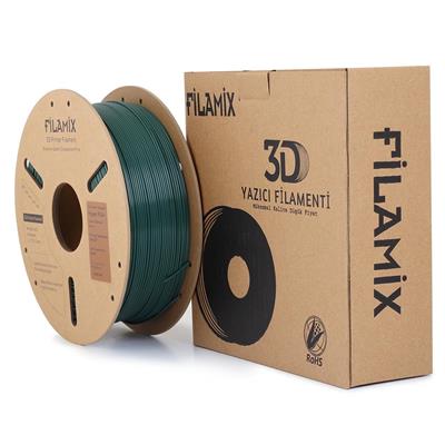 Filamix Yüksek Hızlı Hyper PLA+ Filament 1.75mm 1Kg-Siyahımsı Yeşil