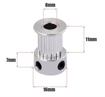 GT2 20 Diş Kasnak 10mm Kayış İçin(8mm)