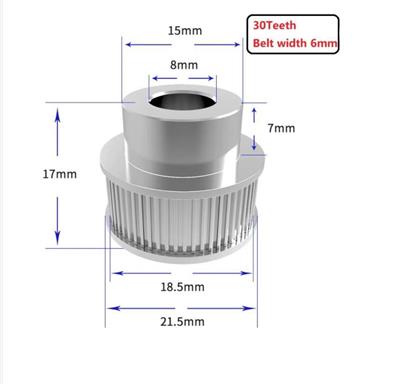 Gt2 6mm 30 Diş Kasnak (İç Çap 8mm)