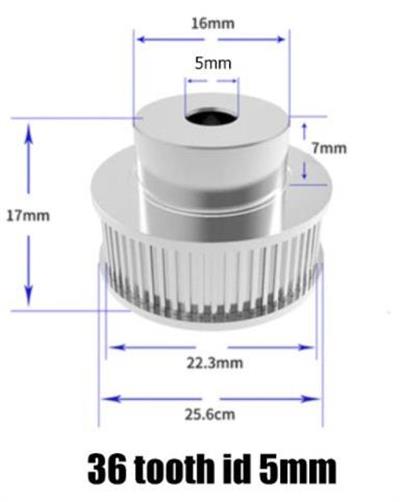 Gt2 6mm 36 Diş Kasnak (İç Çap 5mm)