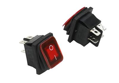 KCD2 201 Su Geçirmez Siyah ON-OFF Anahtar 4 Pin(Kırmızı)