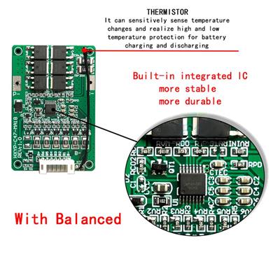 Kablolu Soketli 6S 20A BMS 25.2V 18650 Lityum-LiPo Pil Şarj Koruma Modülü-Termistörlü