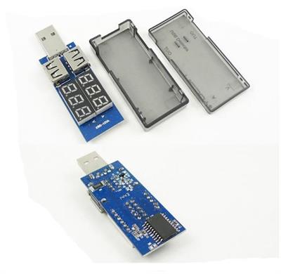 Keweısı Usb Akım Ve Voltaj Ölçer Çift Usb Çıkışlı(3-9V 0-3Amper)