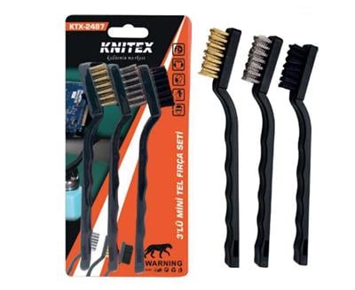 Knitex KTX-2487 Mini Tel Fırça 3lü