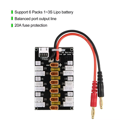 Lipo Pil Paralel Şarj Adaptörü XT30 1S-3S