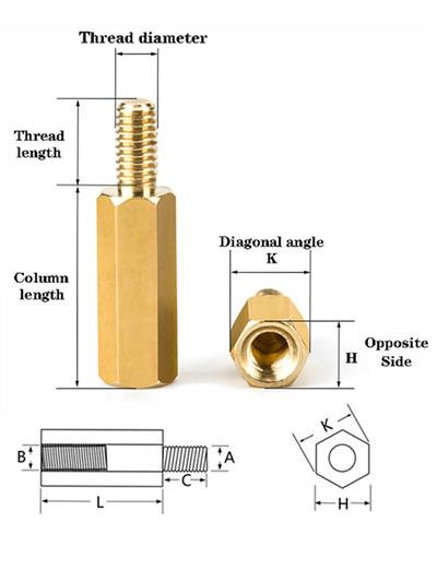 M3x20mm Pirinç Dişi-Erkek Elektronik Kart Yükseltici-Aralayıcı-Spacer-Distans(Standoff)-10 Adet