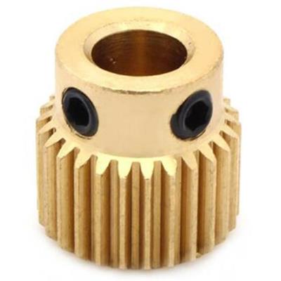 MK8 Extruder Dişlisi 26 Diş-5mm Pirinç(Creality Ender 3 ProV2 Uyumlu)