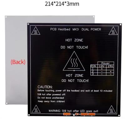 Mk3 Isıtıcı Tabla 12-24 v(Alüminyum)