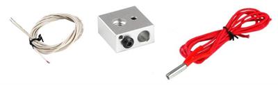 Mk8 Kare Blok+Termistör+12v Fişek Set