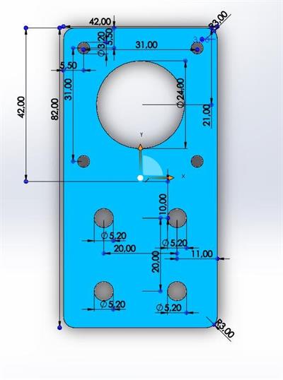 Nema 17 Düz Motor Tutucu Siyah Renk(20x20-20x40  Sigma Profil İçin)