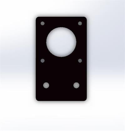 Nema 17 Düz Motor Tutucu Siyah Renk(30x30 Sigma İçin)