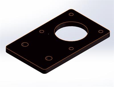 Nema 17 Düz Motor Tutucu Siyah Renk(30x30 Sigma İçin)