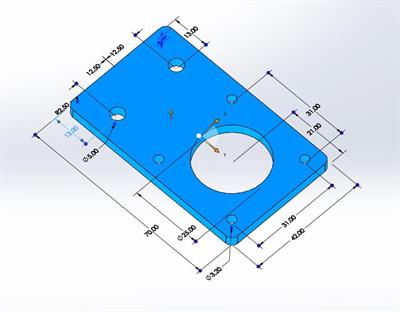 Nema 17 Düz Motor Tutucu(30x30 Sigma İçin)