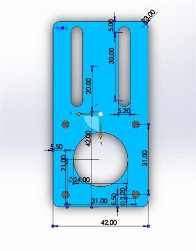 Nema 17 Düz Motor Tutucu(Ayarlanabilir)