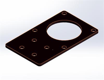 Nema 23 Düz Motor Tutucu Siyah(20x20-20x40  Sigma Profil İçin)