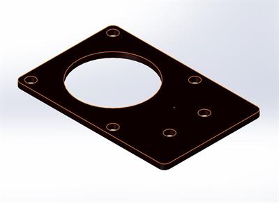 Nema 23 Düz Motor Tutucu Siyah(30x30 Sigma İçin)