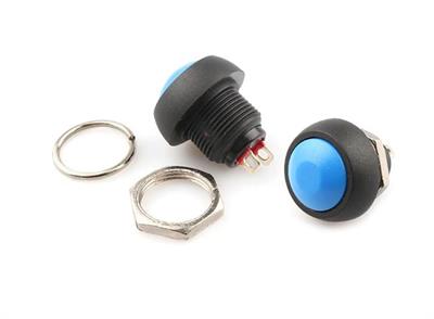 PBS33B 12mm Yuvarlak Push Buton Mavi IC-184