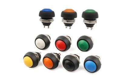PBS33B 12mm Yuvarlak Push Buton Sarı IC-184