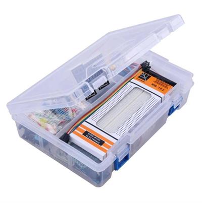 Plastik Malzeme (Arduino) Kutusu Organizer 23.4x16.8x6.2cm(Şeffaf)