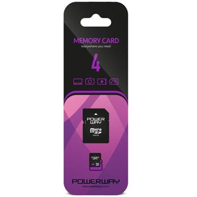 Powerway 4 GB Micro Sd Hafıza Kartı Adaptör Dahil