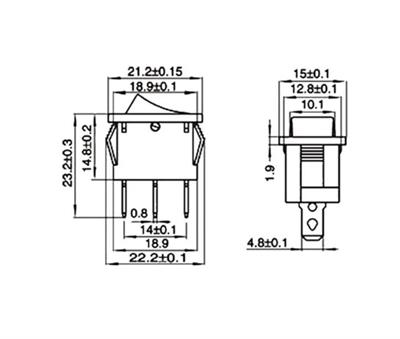 Rocker On-Off Anahtar(6A 250V 2 Pin)