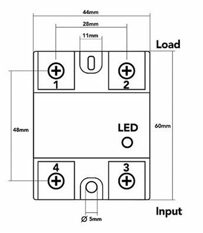 SSR-100DA (100A) Solid State Röle (Geliştirme Kartlarıyla Uyumlu)
