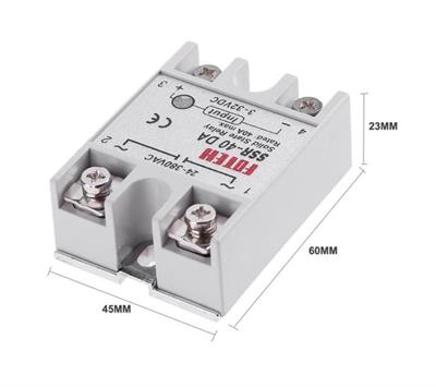 SSR-40DA (40A) Solid State Röle (Geliştirme Kartlarıyla Uyumlu)