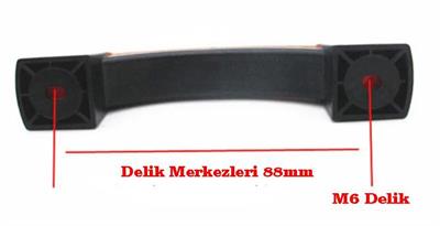 Siyah Plastik Kulp(108x88xM6)