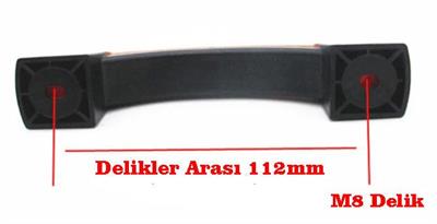 Siyah Plastik Kulp(140x122xM8)
