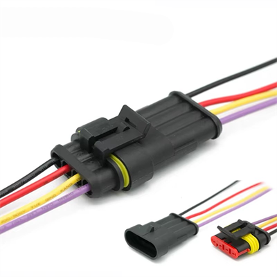 Su Geçirmez Araç Konnektör Takımı 4 Pin-Kablolu