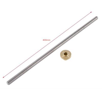 T8 2 Hatve Trapez Mil+Somun(400mm)