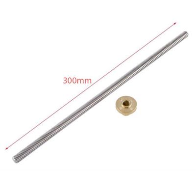 T8 4 Hatve Trapez Mil+Somun(300mm)