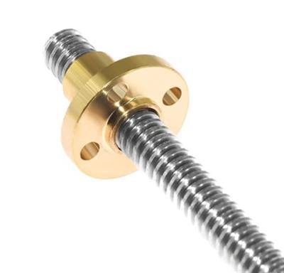 T8 4 Hatve Trapez Mil+Somun(350mm)