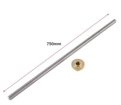 T8 8 Hatve Trapez Mil+Somun(1200mm)