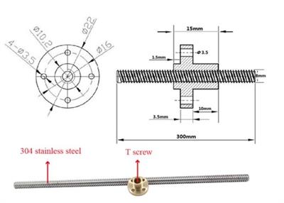 T8 8 Hatve Trapez Mil+Somun(300mm)