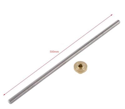 T8 8 Hatve Trapez Mil+Somun(500mm)