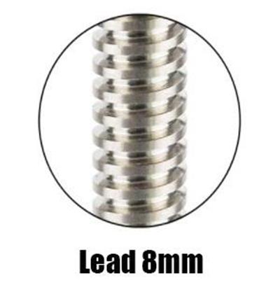 T8 8 Hatve Trapez Mil+Somun(500mm)