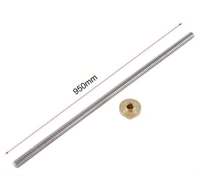 T8 8 Hatve Trapez Mil+Somun(950mm)