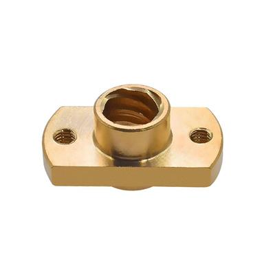 T8 Pirinç Trapez Somun Dar Tip (2 Hatve)