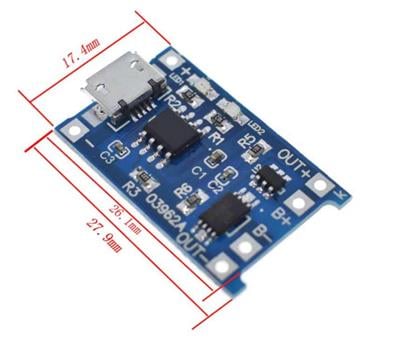 TP4056 1A Lipo – Li-on Pil Şarj Devresi Micro USB(Sarj Korumalı)