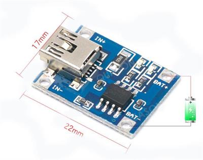 TP4056 1A Lipo – Li-on Pil Şarj Devresi Mini USB(Sarj Korumalı)