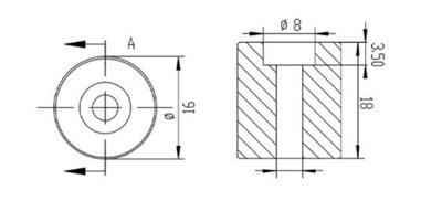Tabla Ayar Silikonu Beyaz 4Lü Set (M4x18mm)