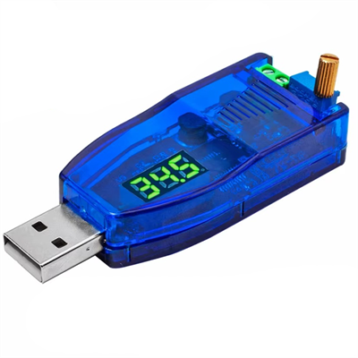 USB 5V Girişli 1-3.3-9-12-24V DC-DC Ayarlanabilir Voltaj Düşürücü ve Yükseltici-Yeşil Led