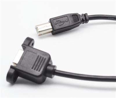 USB B Erkek to USB B Dişi Uzatma Kablosu - Panel Tipi - 30cm
