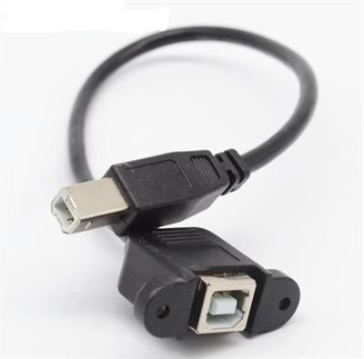 USB B Erkek to USB B Dişi Uzatma Kablosu - Panel Tipi - 30cm