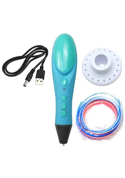 Usb Girişli 3DPen Baskı Kalemi-Mavi