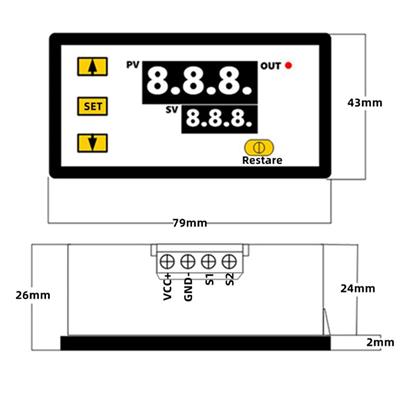 W3230 Röle Çıkışlı Dijital Termostat 220V Sıcaklık Kontrol Cihazı